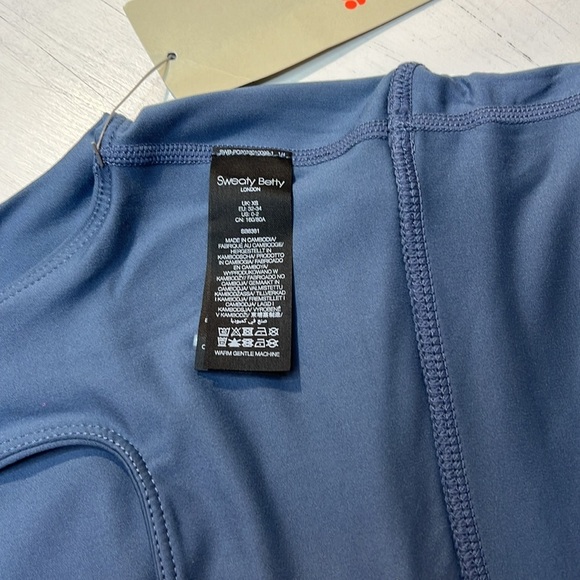 Sweaty Betty All Day Wrap Waist Crop Tank, Blue, Size XS, NWT - Picture 6 of 7